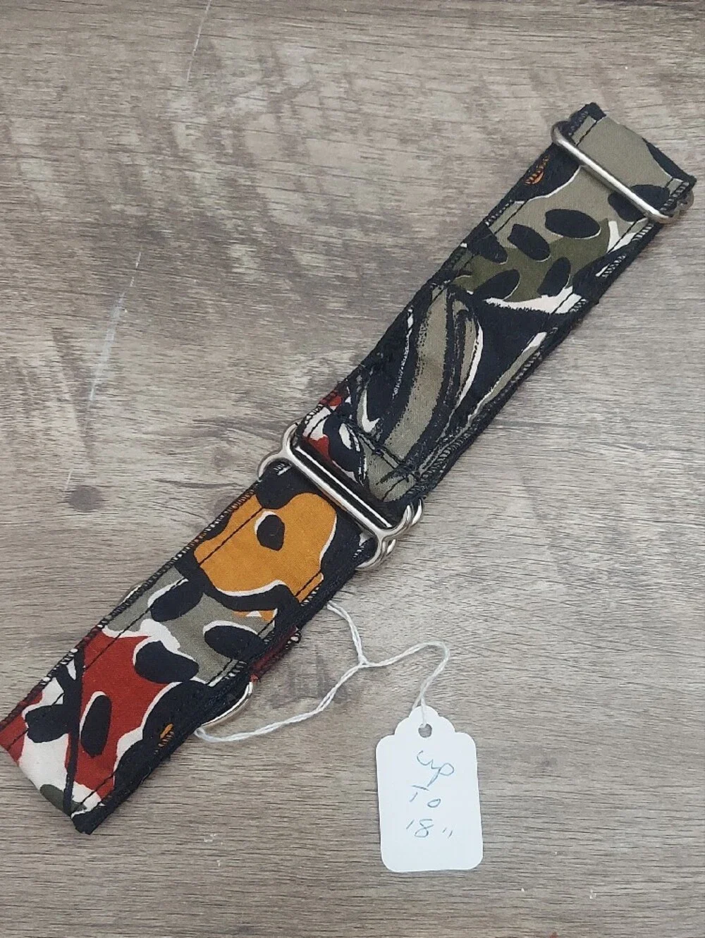 Retro Mid-Century Abstract Handmade Custom Martingale Dog Collar 1.5